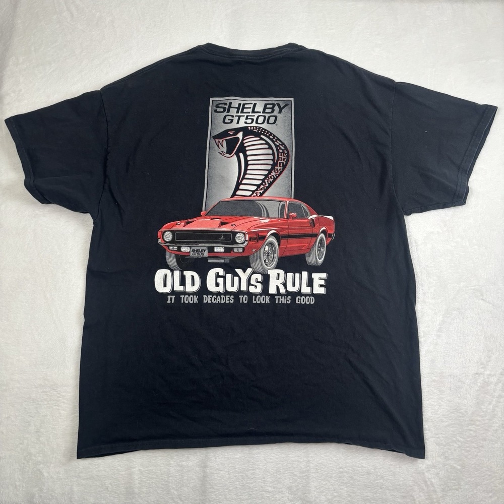 Old Guys Rule Shelby GT500 Black Short Sleeve Graphic Shirt‎ Men's